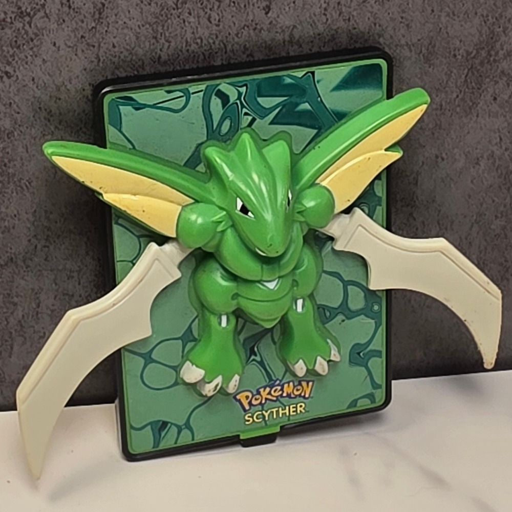 Vintage Pokemon The Movie 2000 Scyther Action‎ Figure Clip Green Bug Type Toy